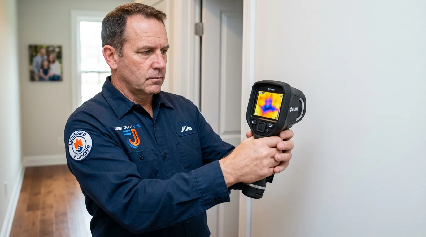 Thermal imaging leak detection by Johns Plumbing LLC in Chesaning